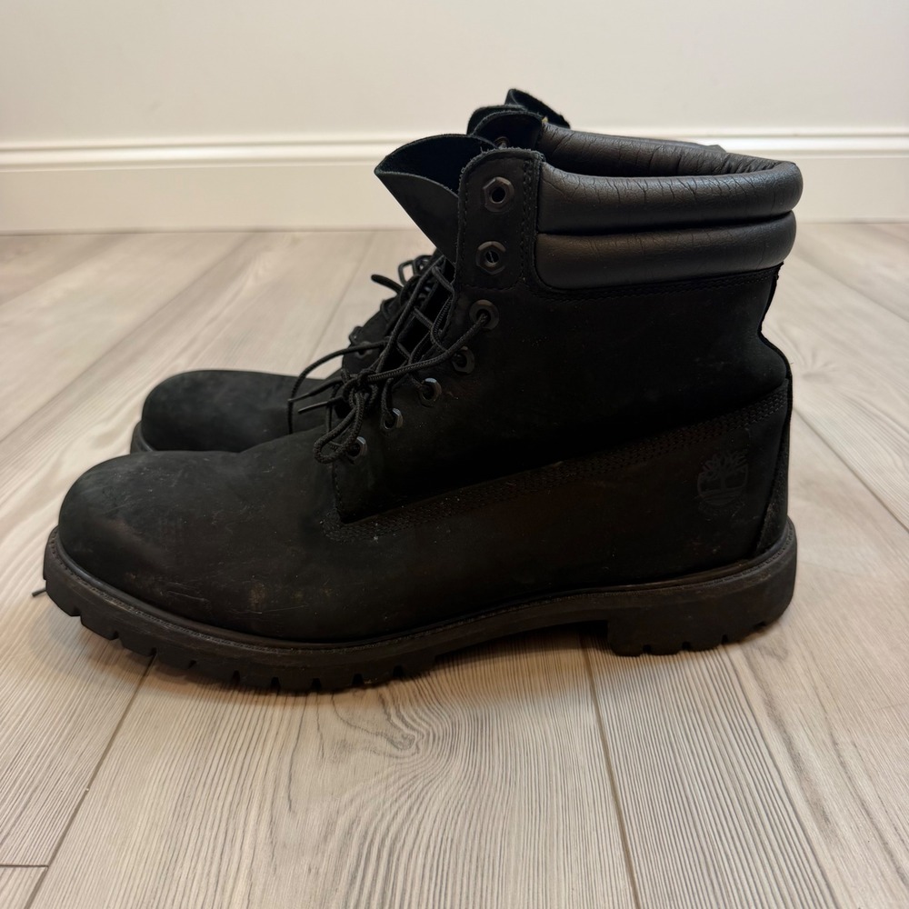 Timberland 6 Inch Premium Waterproof Boots Black Nubuck 73541 Mens 14W
